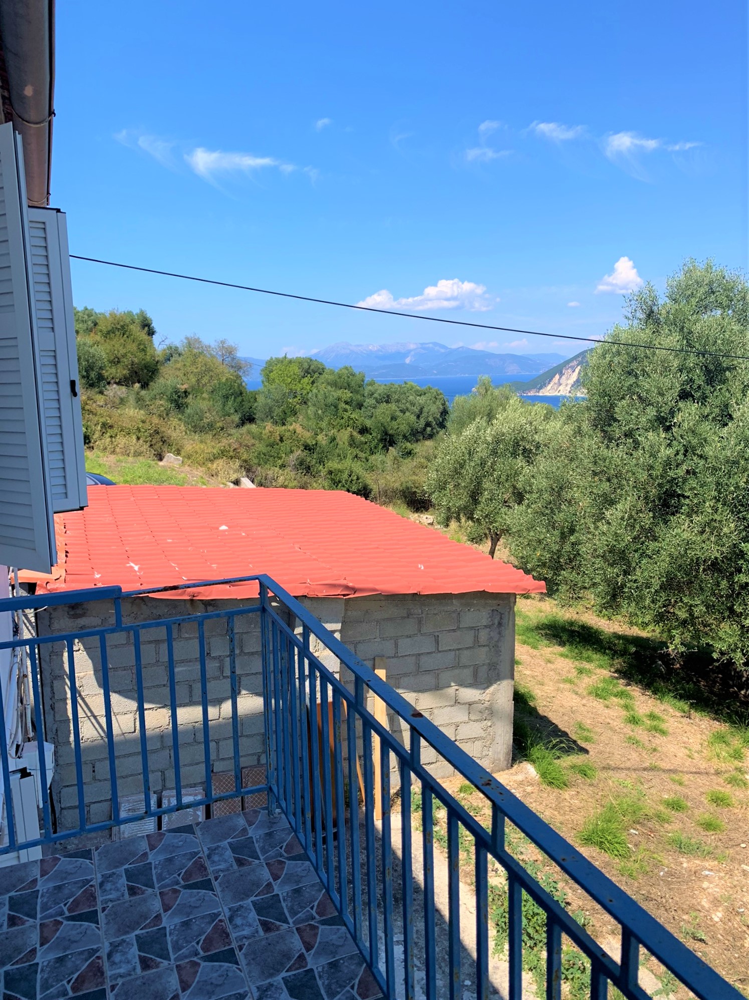 Balcony with sea views of house for sale in Ithaca Greece, Platrithyas