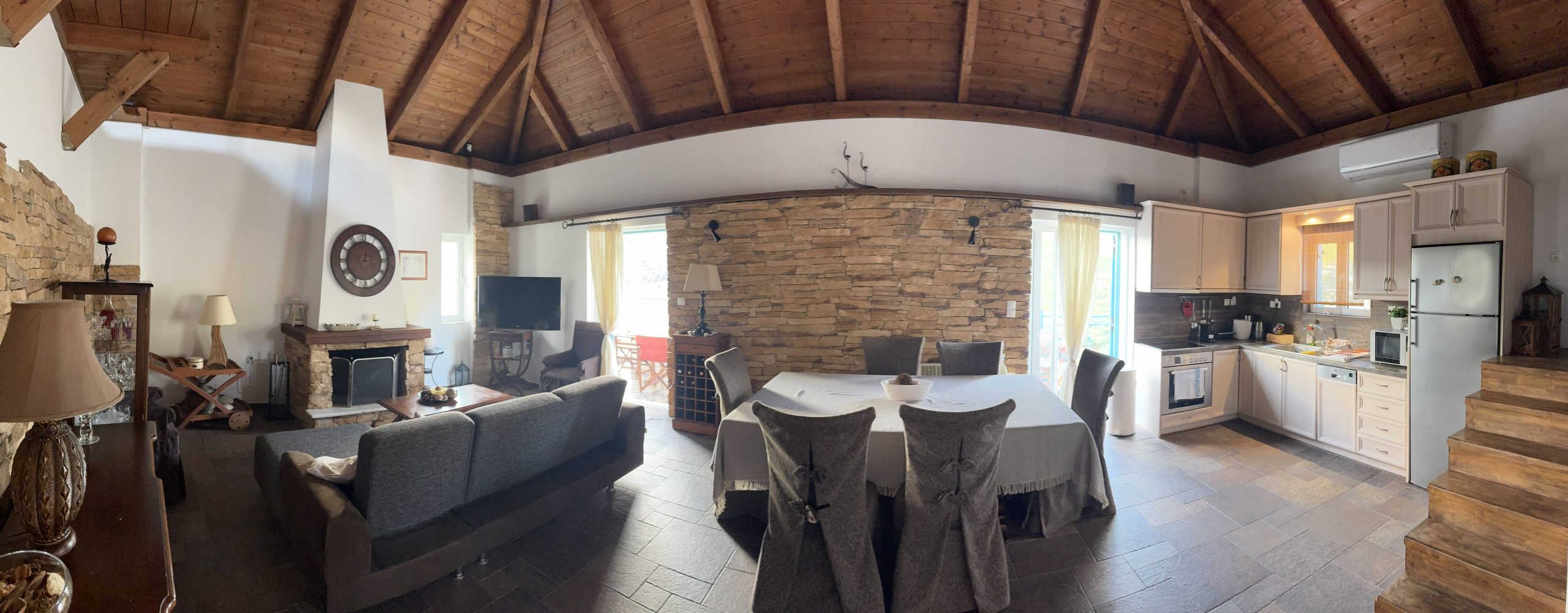 Panoramic view of house for sale in Ithaca Greece, Vathi