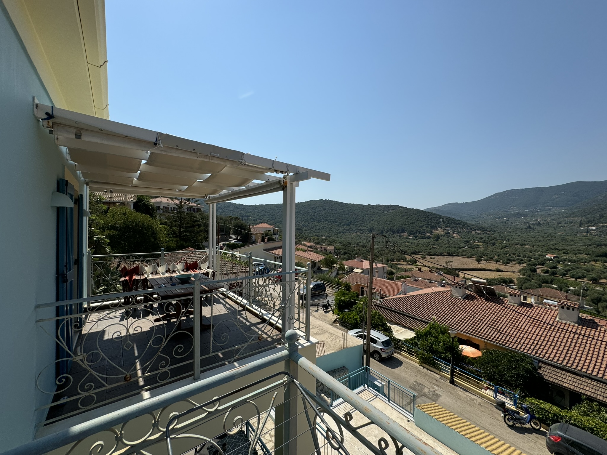 Balcony views of house for sale in Ithaca Greece, Vathi