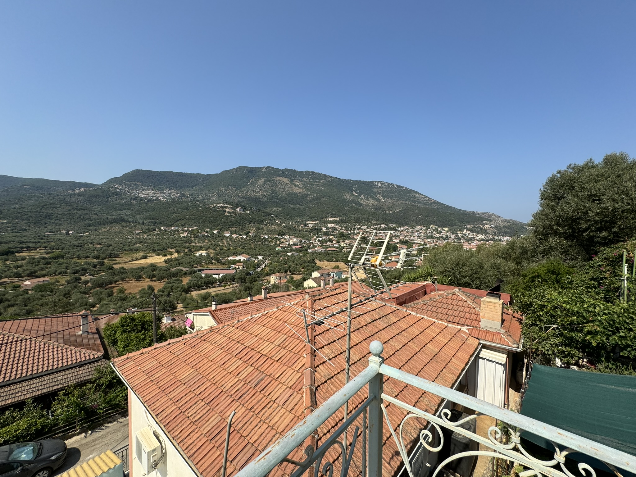 Balcony views of house for sale in Ithaca Greece, Vathi