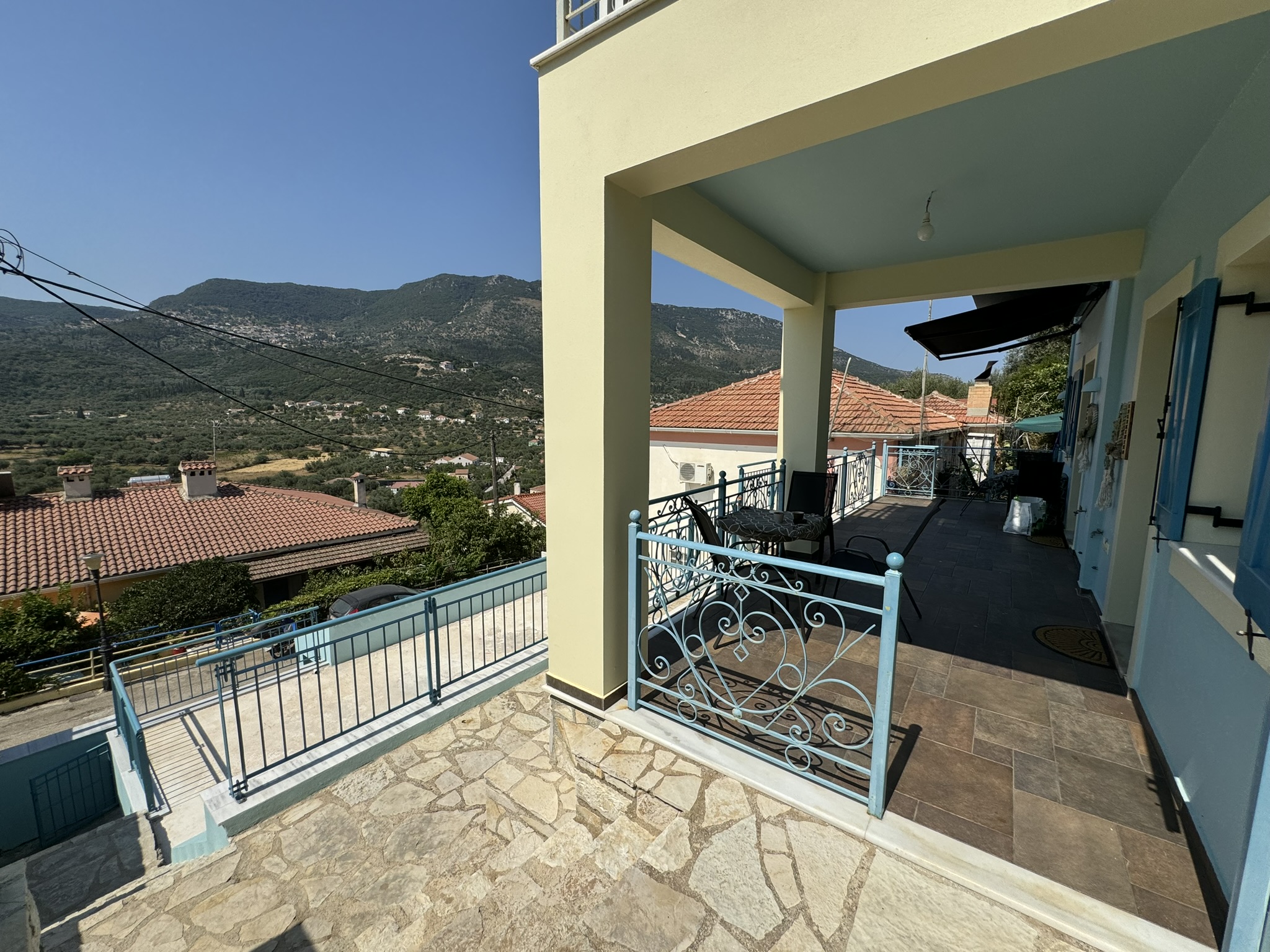 Balcony view of house for sale in Ithaca Greece, Vathi