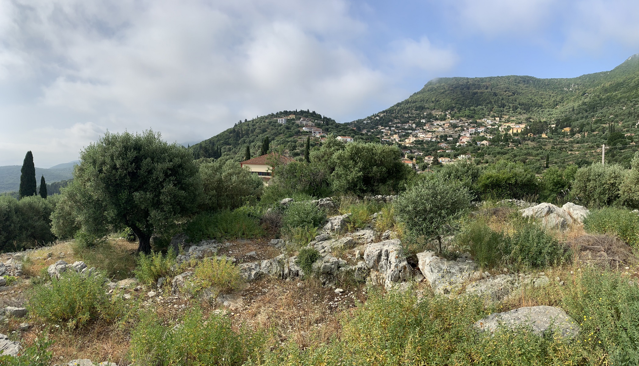 Terrain and landscape of land for sale in Ithaca Greece, Perachori