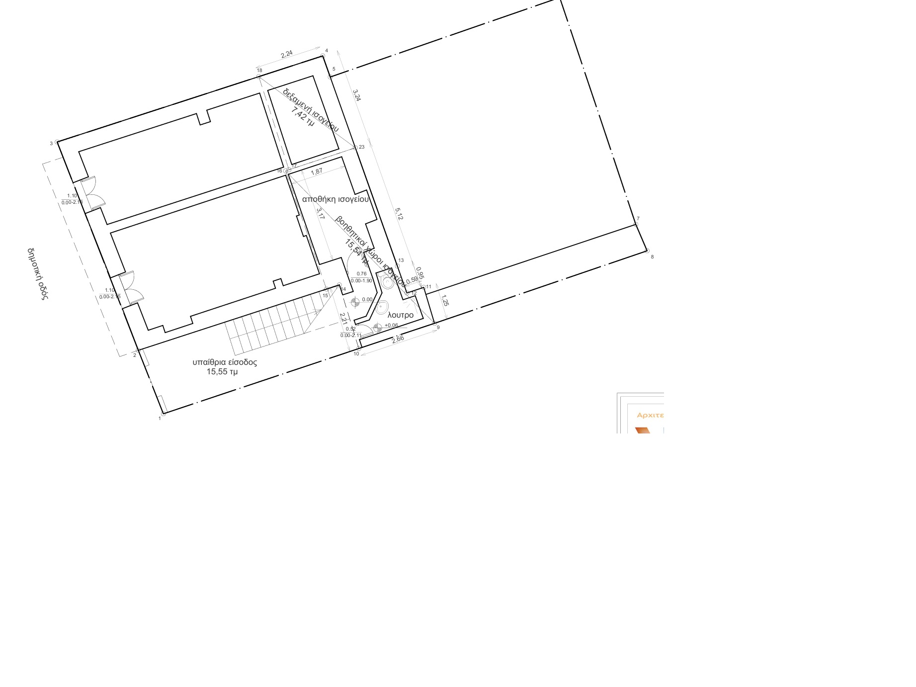 Aerial view and location of house in Ithaca Greece, Vathi