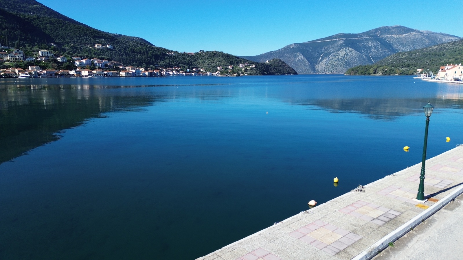 Bay views from house for sale in Ithaca Greece, Vathi