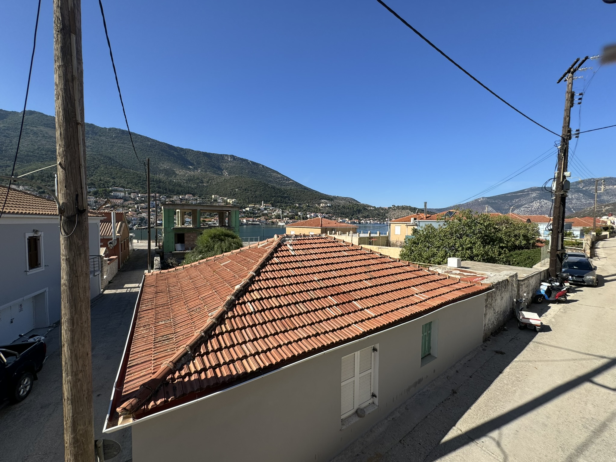 Sea views from house for sale in Ithaca Greece, Vathi