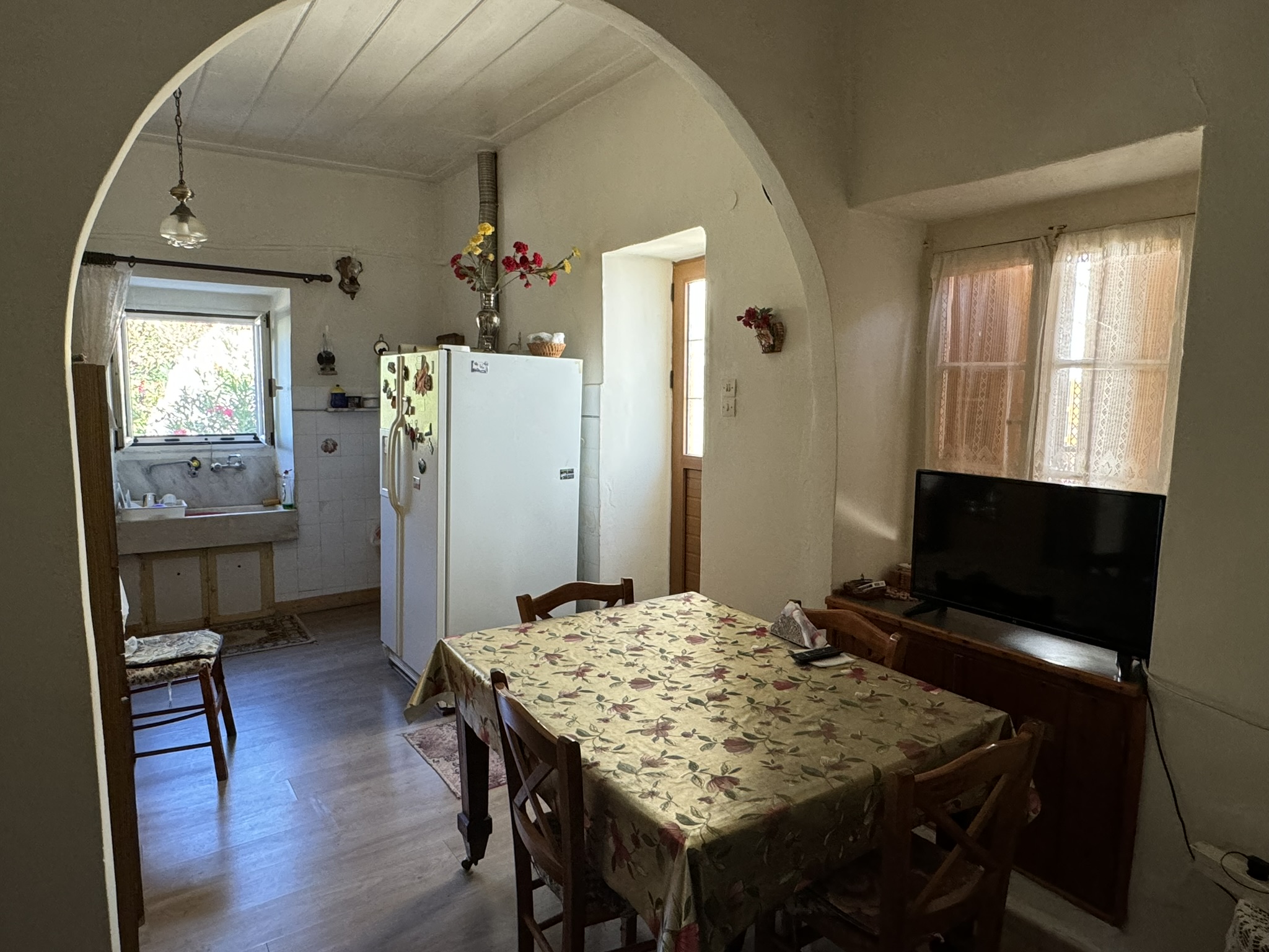 Dining and kitchen area of house for sale in Ithaca Greece, Vathi
