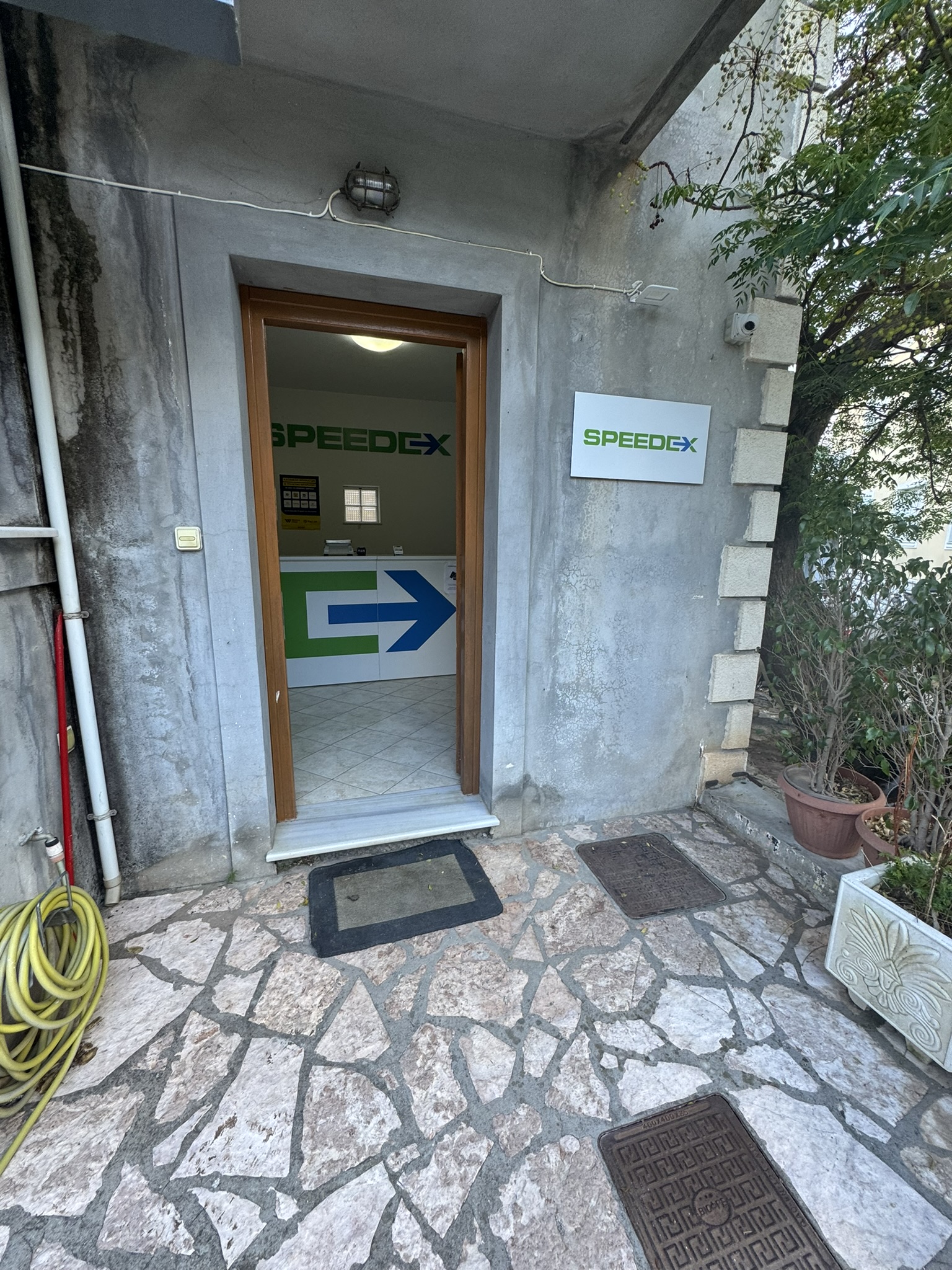 Entrance of shop of house for sale in Ithaca Greece, Vathi
