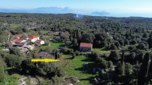 Aerial view of land for sale in Ithaca Greece, Anoghi