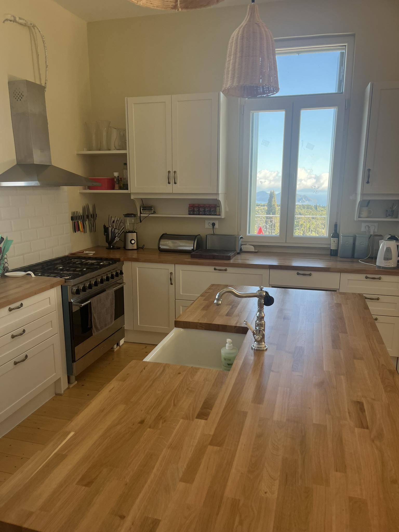 Kitchen area of house for sale in Ithaca Greece, Anoghi