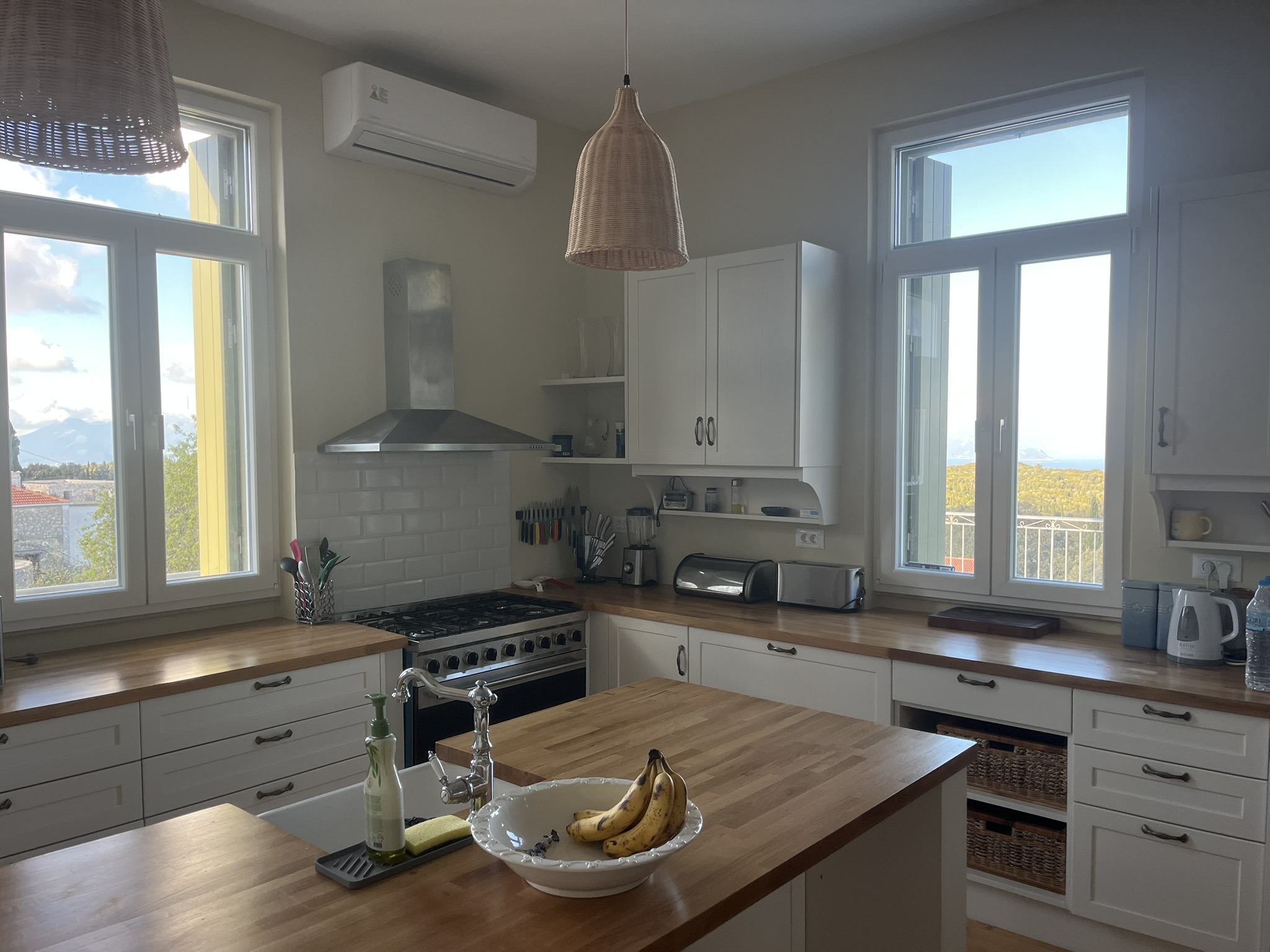 Kitchen area of house for sale in Ithaca Greece, Anoghi