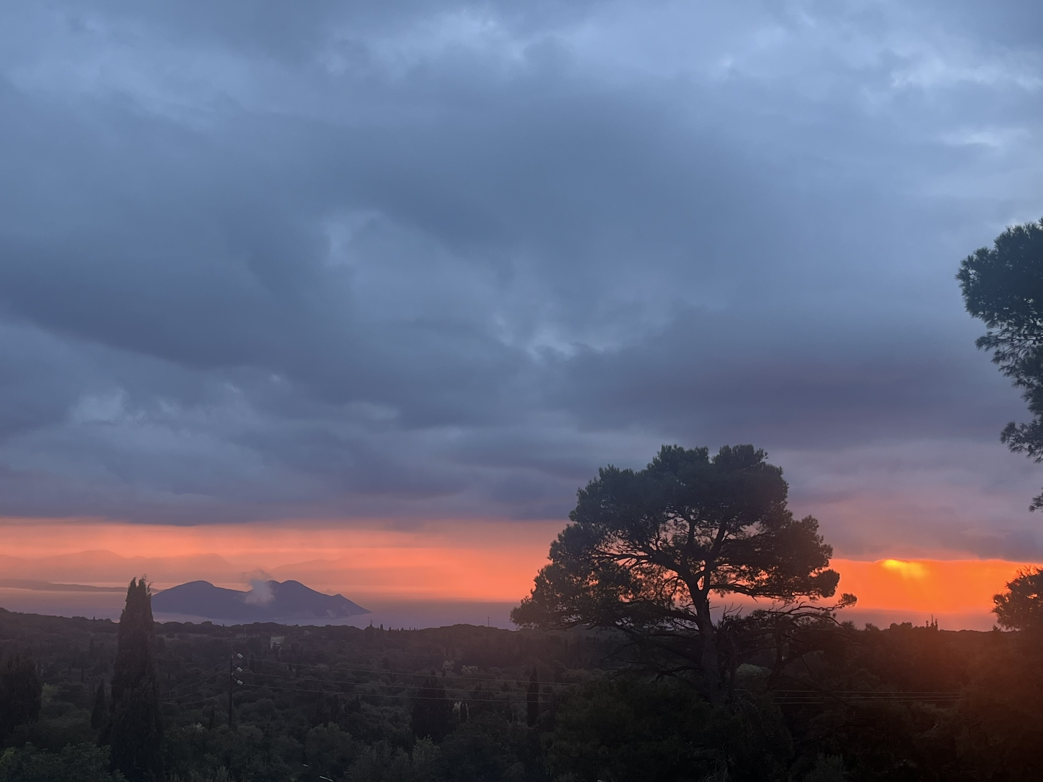 Sea sunset views of house for sale in Ithaca Greece, Anoghi