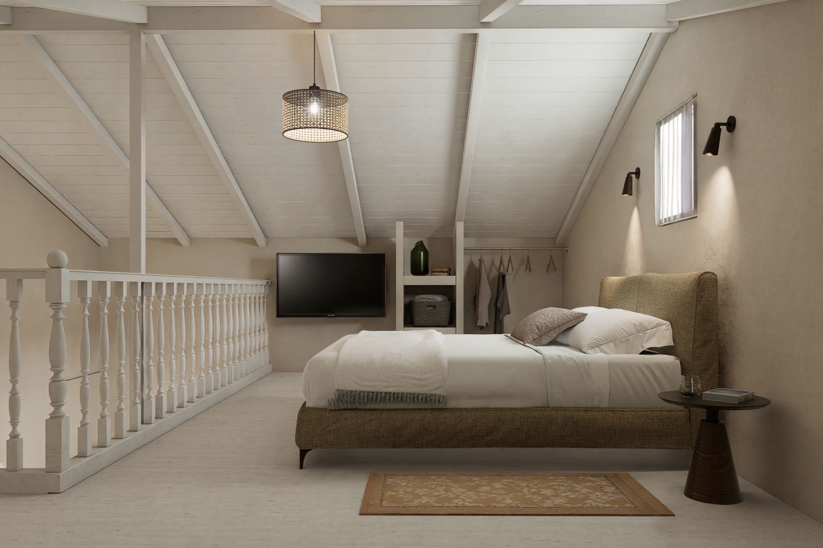 Bedroom of studio for rent in Ithaca, Greece, Frikes