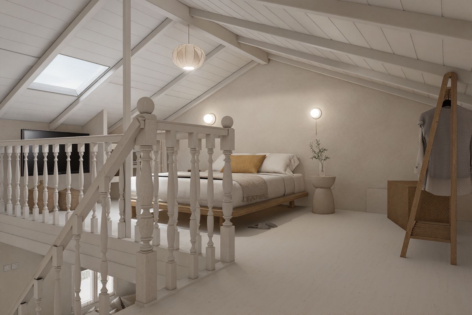 Double bedroom of studio for rent in Ithaca, Greece, Frikes