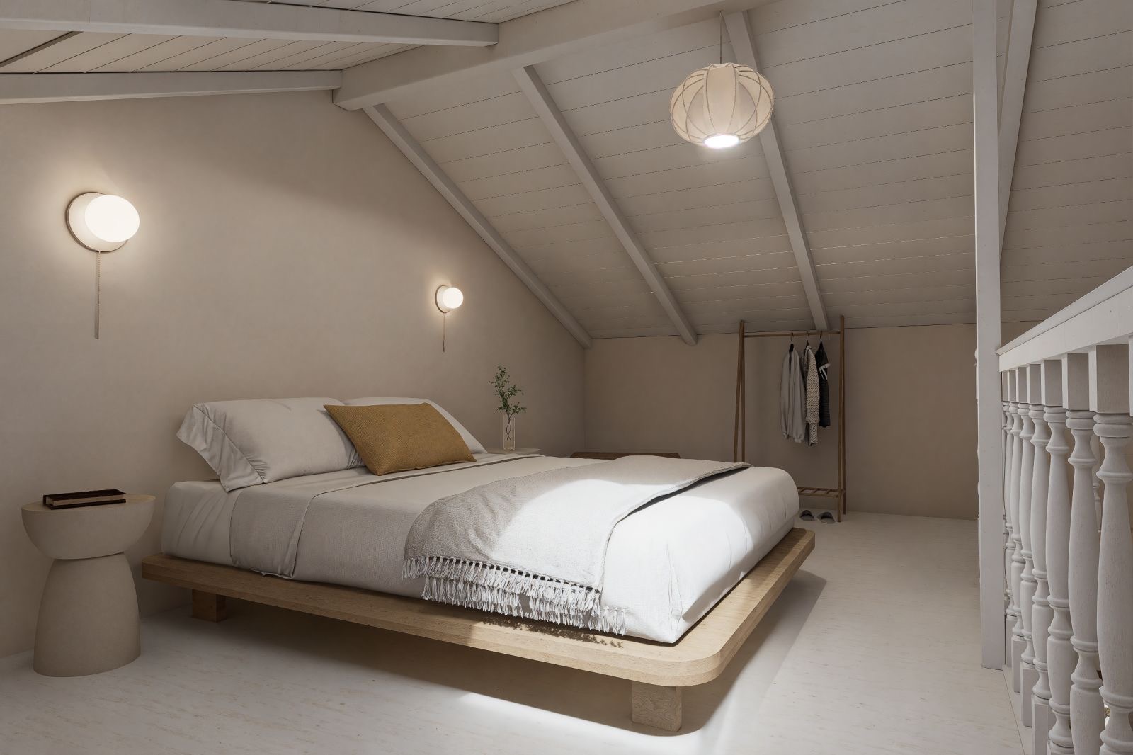 Bedroom of studio for rent in Ithaca, Greece, Frikes