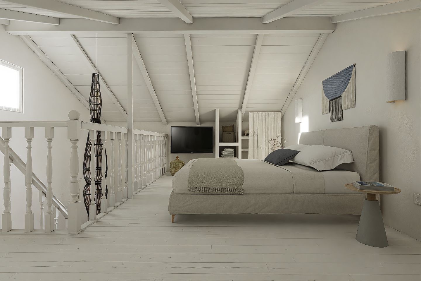 Double bedroom of studio for rent in Ithaca, Greece, Frikes
