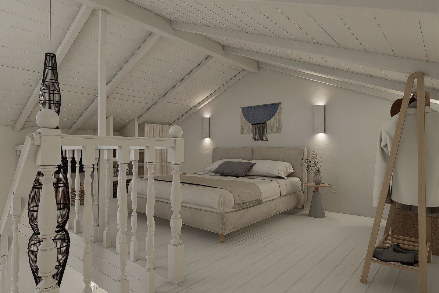 Bedroom of studio for rent in Ithaca, Greece, Frikes