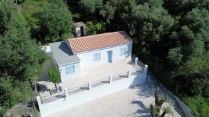 Aerial view of house for sale in Ithaca Greece, Aetos