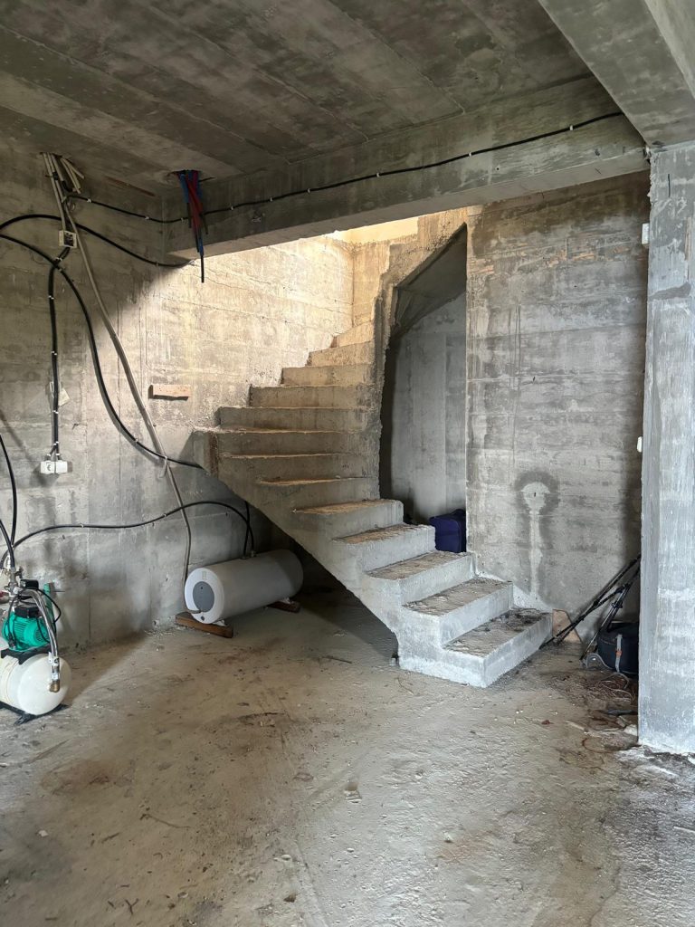 Internal stairs in Basement renovation with project management for house in Ithaca Greece, Platrithyas