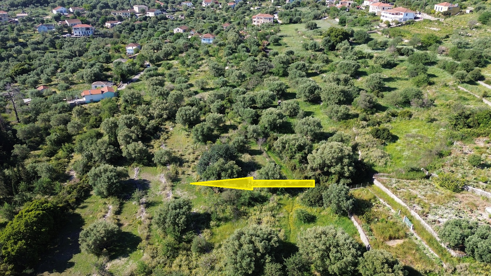 Aerial view and location of land for sale in Ithaca Greece, Stavros