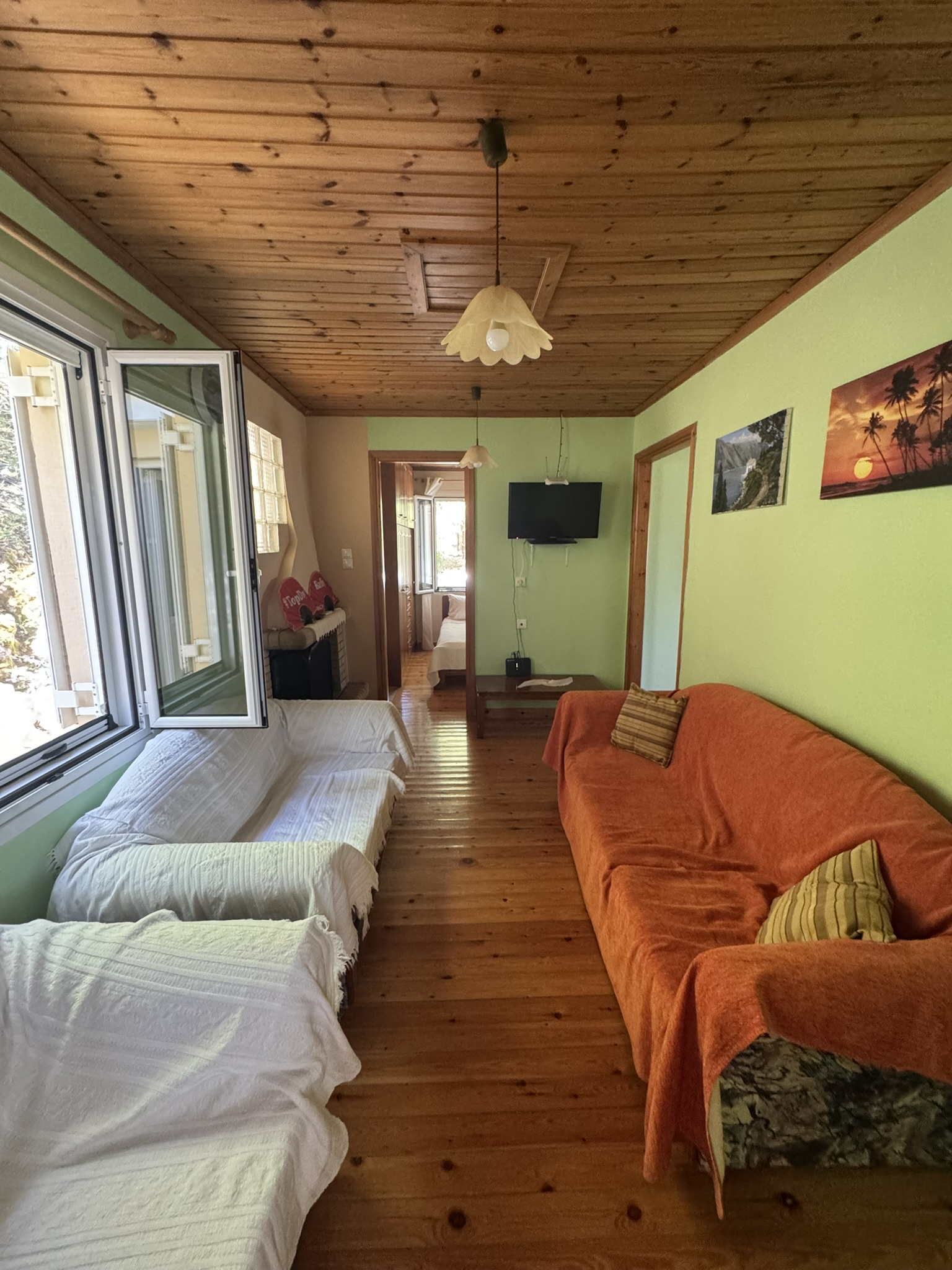 Lounge of house for sale in Ithaca Greece Frikes