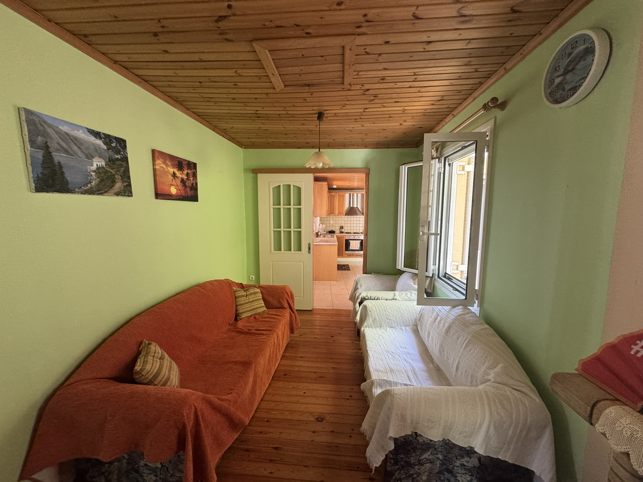 Lounge of house for sale in Ithaca Greece Frikes
