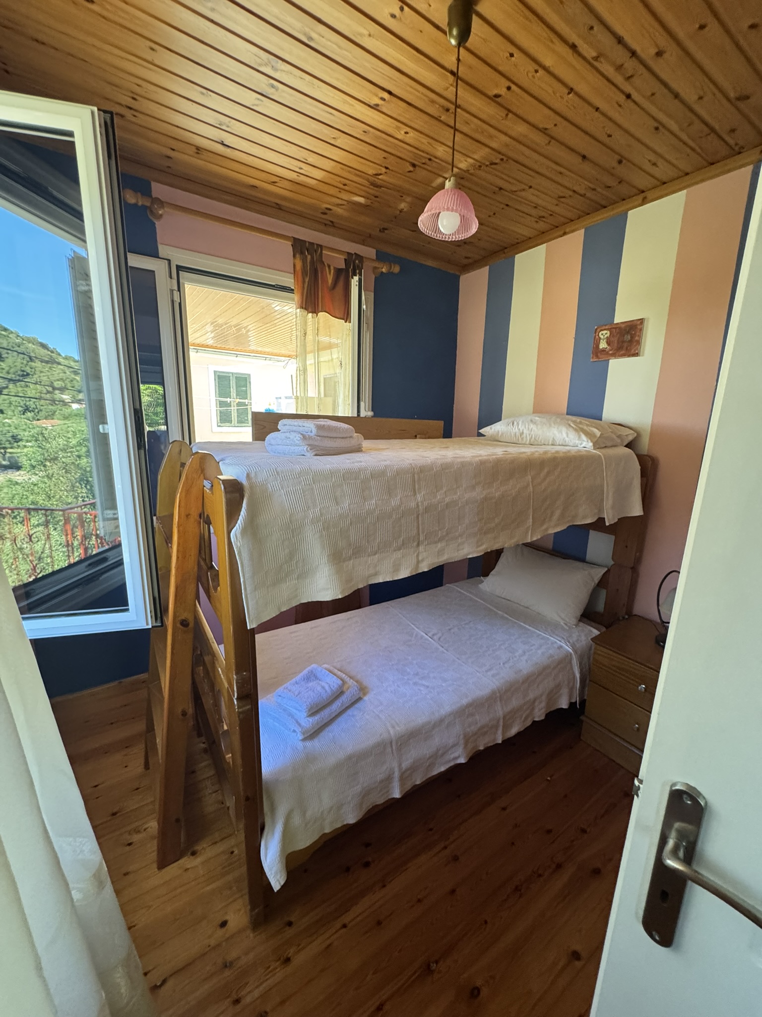 Twin bedroom of house for sale in Ithaca Greece Frikes