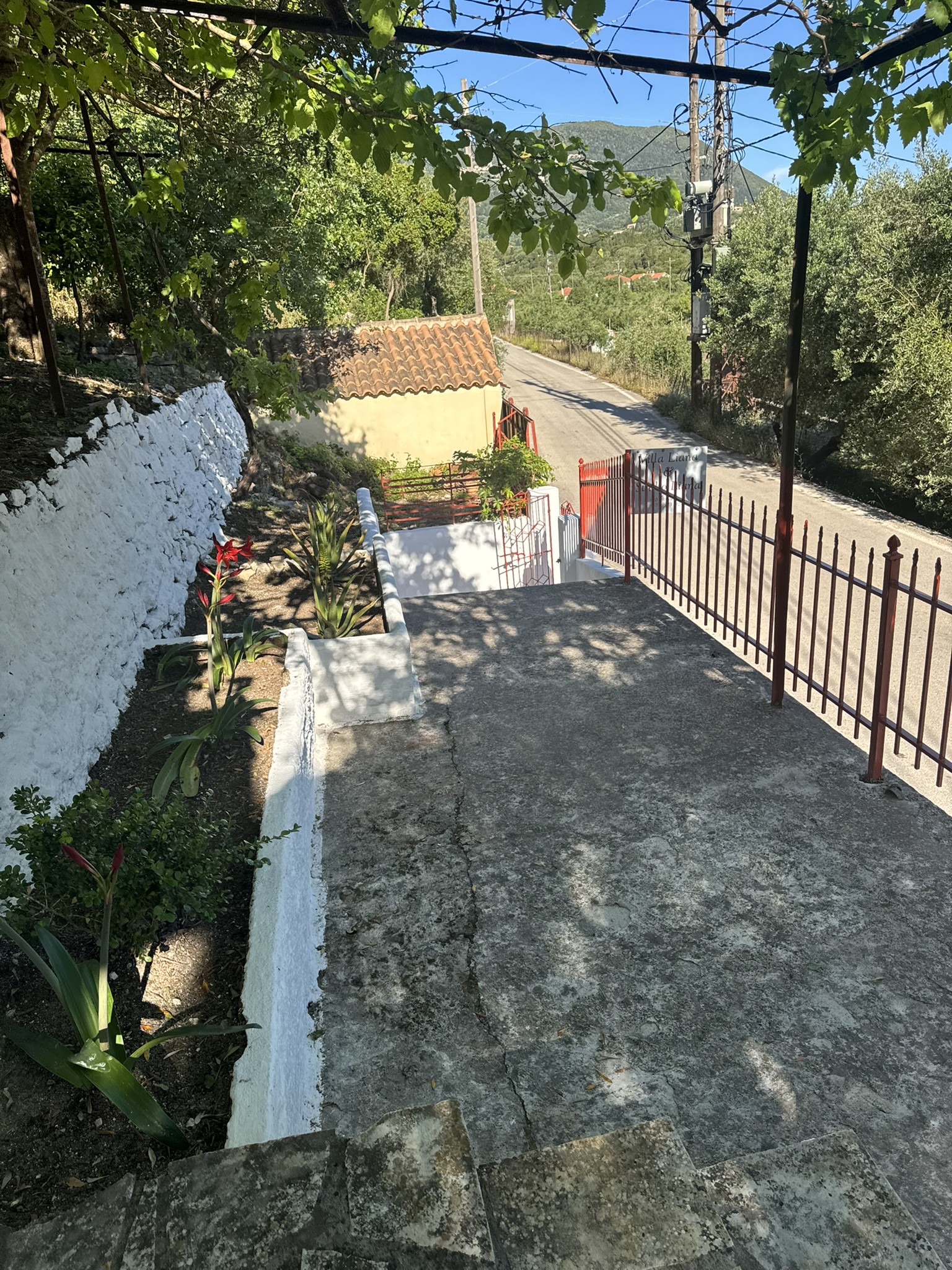Outside area of house for sale in Ithaca Greece Frikes
