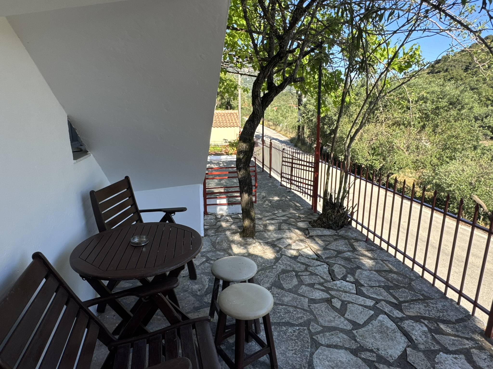 Patio of house for sale in Ithaca Greece Frikes