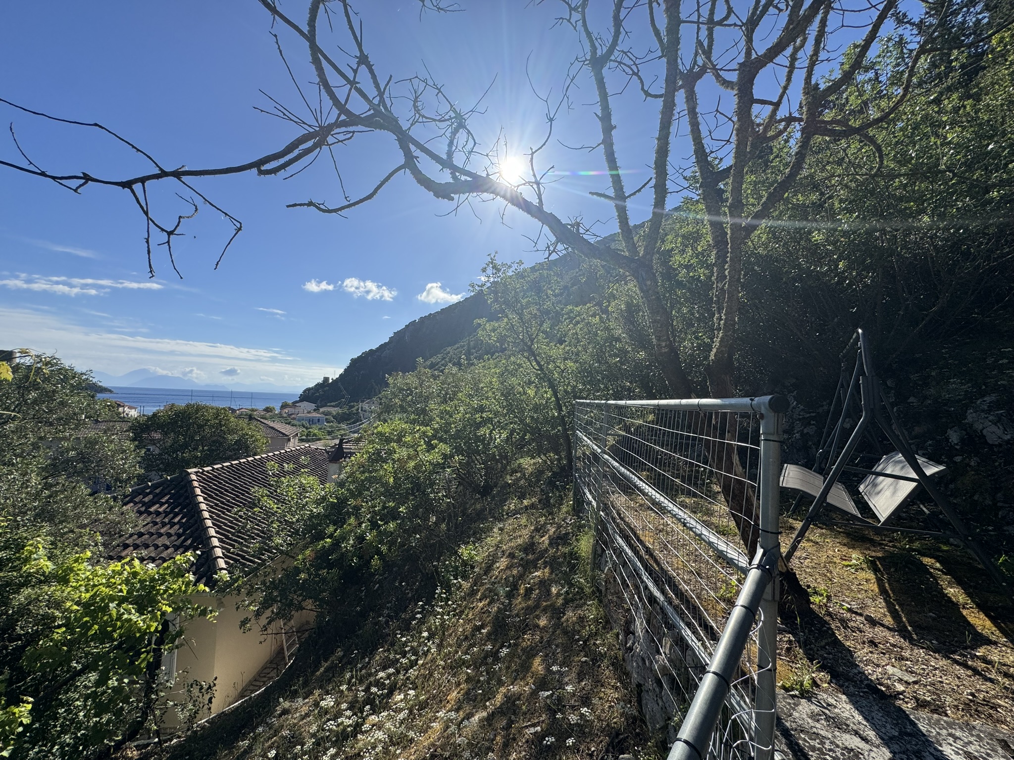 Distant sea views of house for sale in Ithaca Greece Frikes