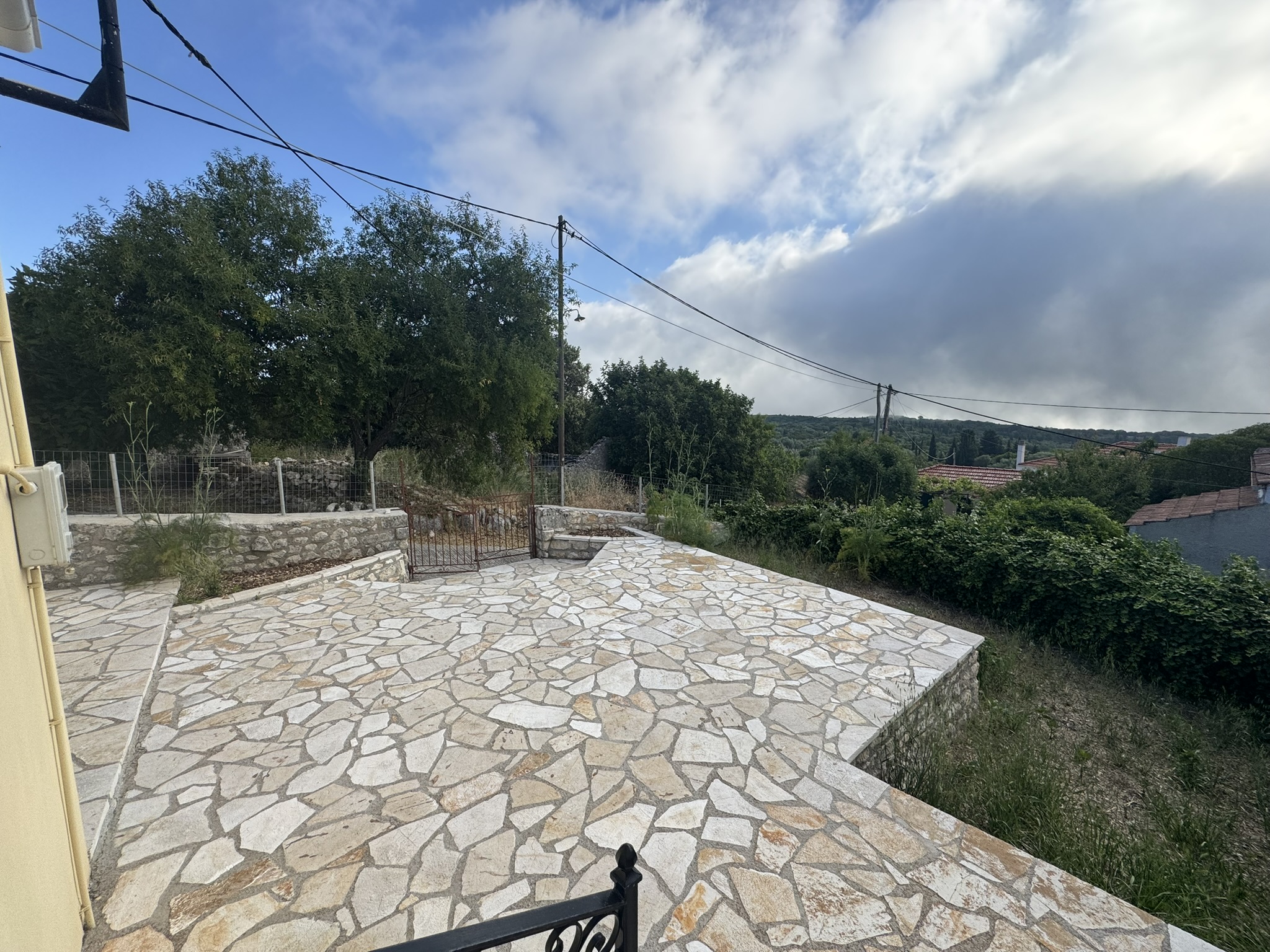 Patio and views of house for rent in Ithaca Greece, Anoghi