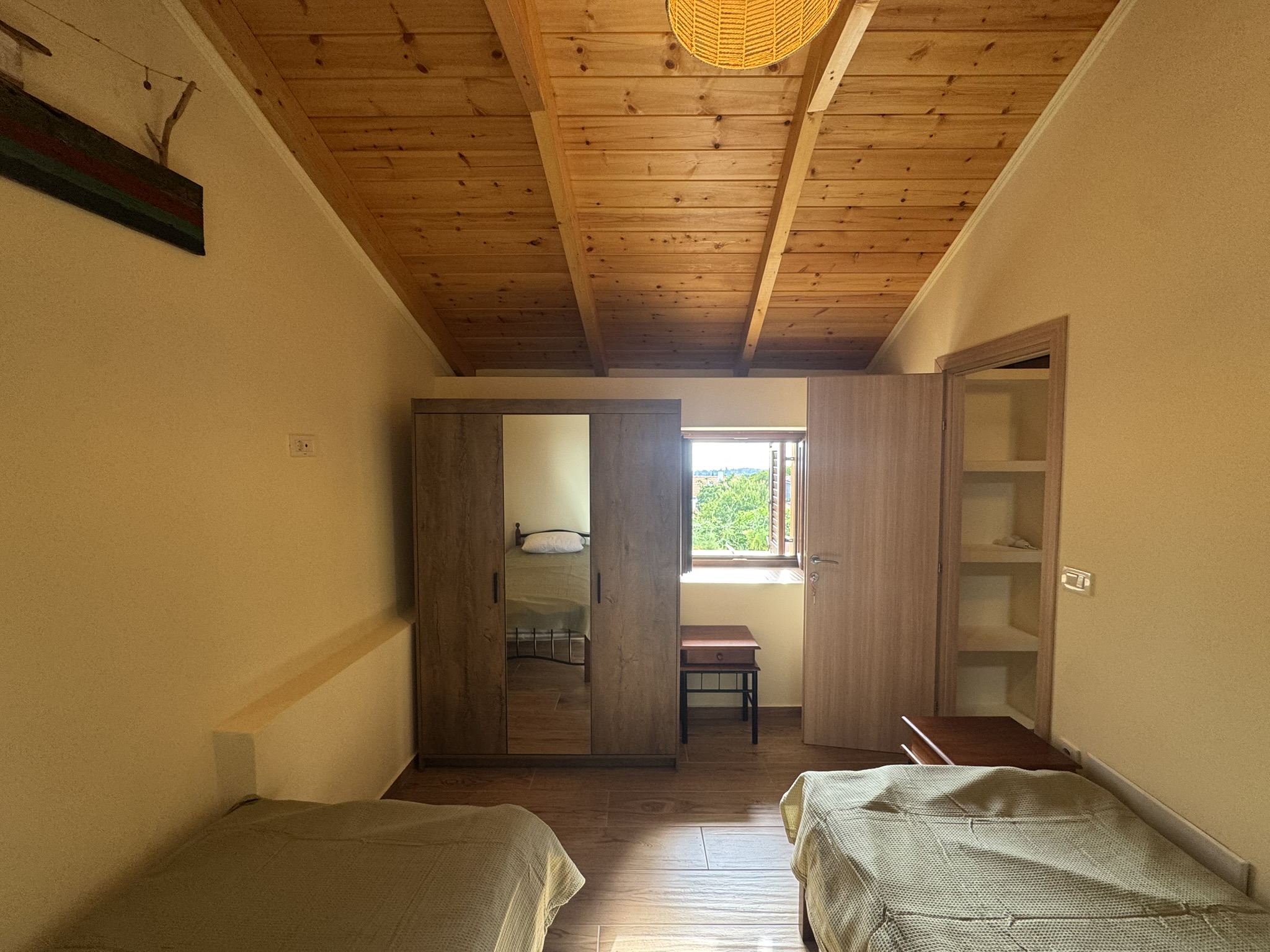 Twin bedroom of house for rent in Ithaca Greece, Anoghi