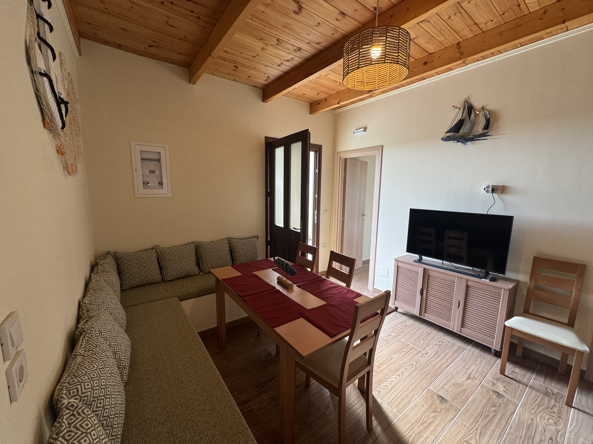 Living area of house for rent in Ithaca Greece, Anoghi