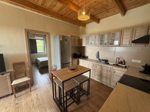 Kitchen and dining area of house for rent in Ithaca Greece, Anoghi