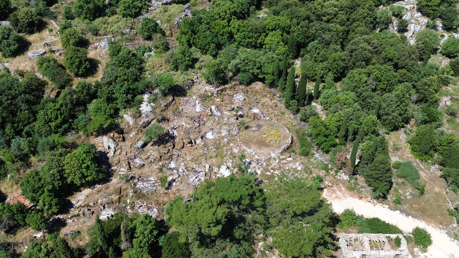 Aerial view of land for sale in Ithaca Greece, Anoghi