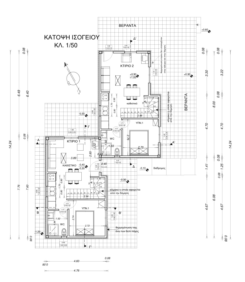 Aerial view and location of land with building license for sale in Ithaca Greece Piso Aetos