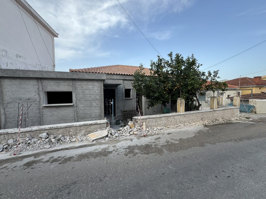 Road view of house renovated with project management in Ithaca Greece Vathi