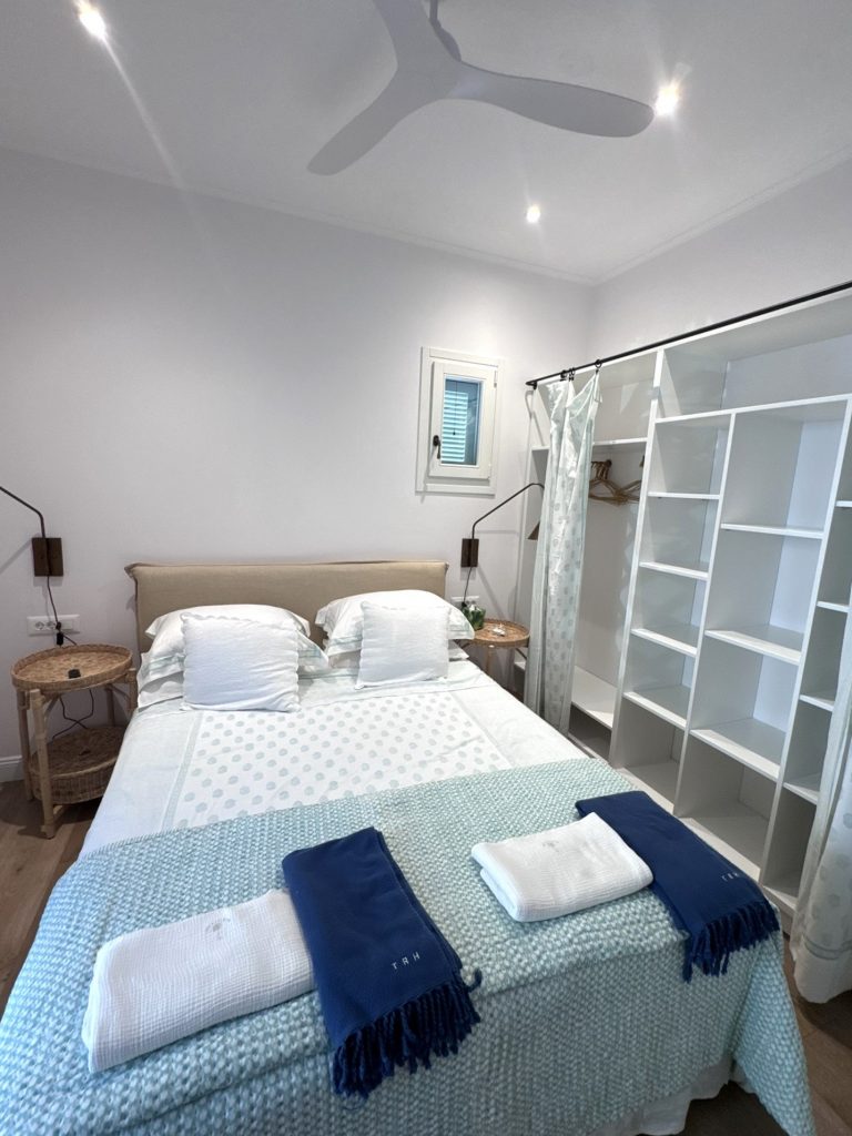 First double bedroom of house renovated with project management in Ithaca Greece Vathi