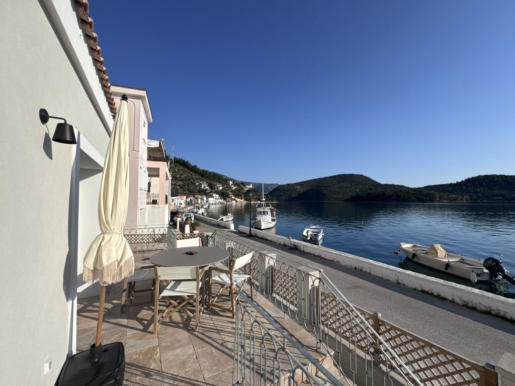Balcony views of house renovated with project management in Ithaca Greece Vathi
