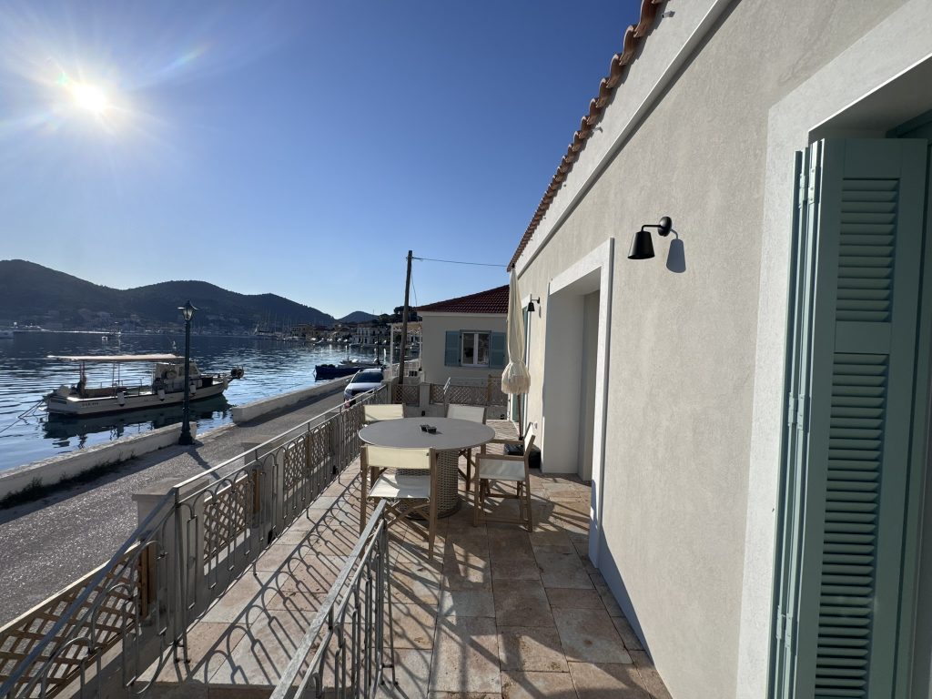 Balcony of house renovated with project management in Ithaca Greece Vathi