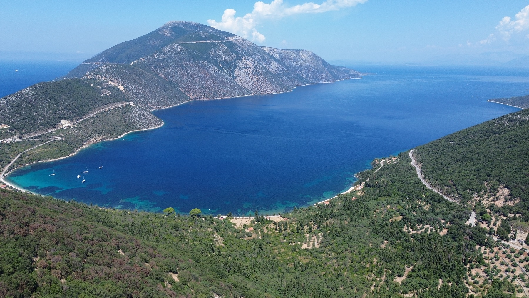 Larger area of land with building license for sale in Ithaca Greece Piso Aetos