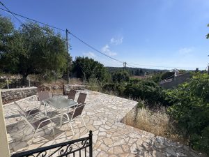 Patio of house for rent in Ithaca Greece, Anoghi