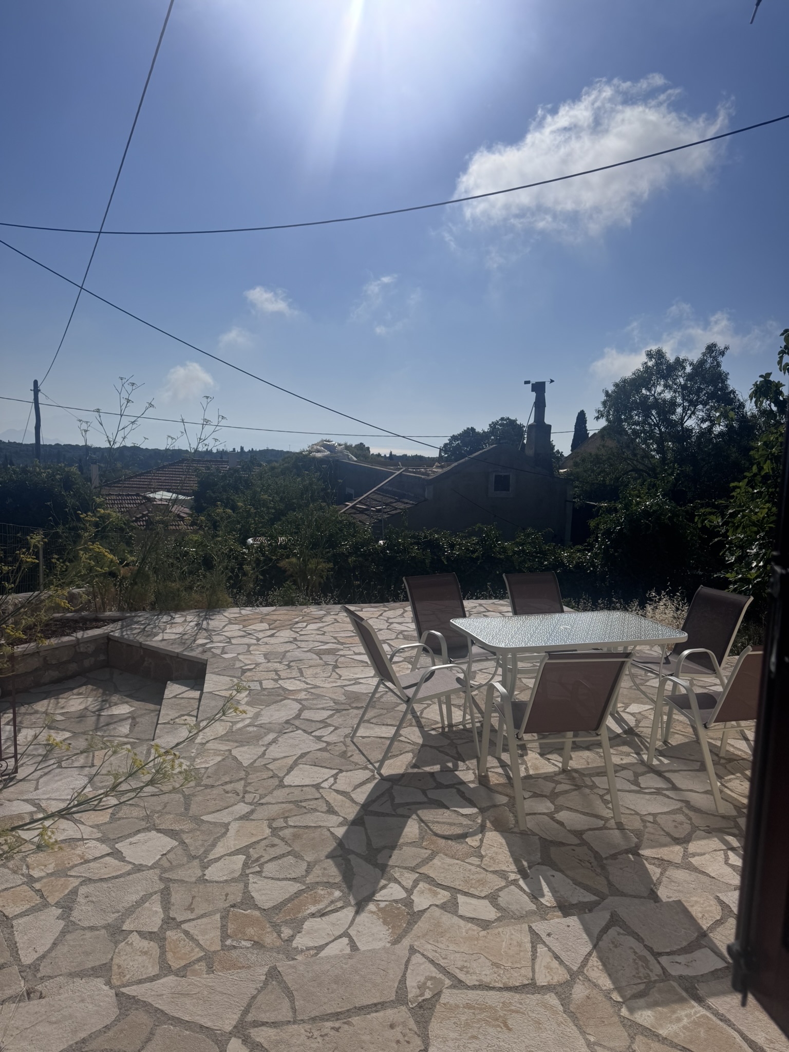 Patio of house for rent in Ithaca Greece, Anoghi